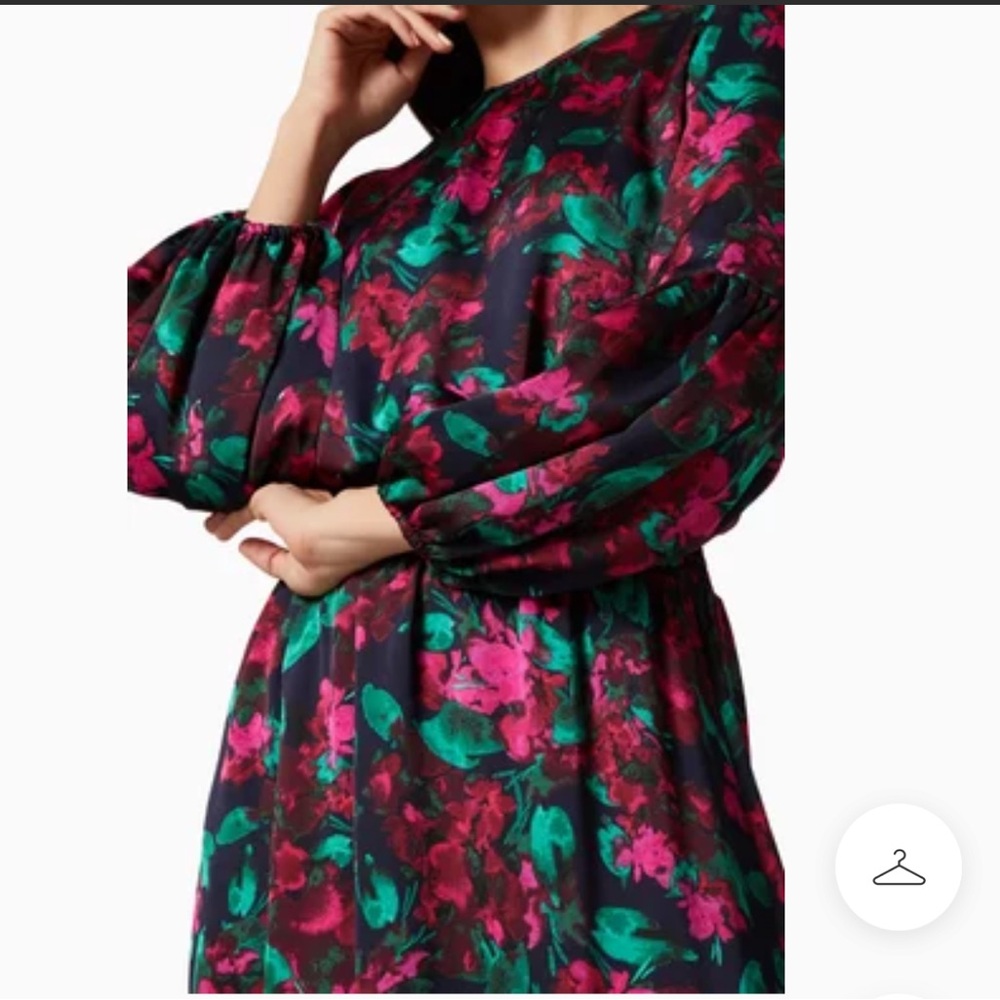Floral Black and Pink Women's Dress